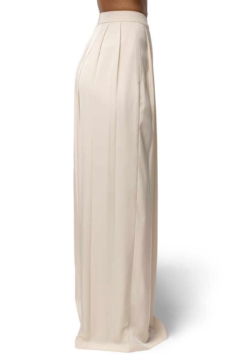 Clara Pleated Wide Leg Trousers, Alternate, color, CREAM