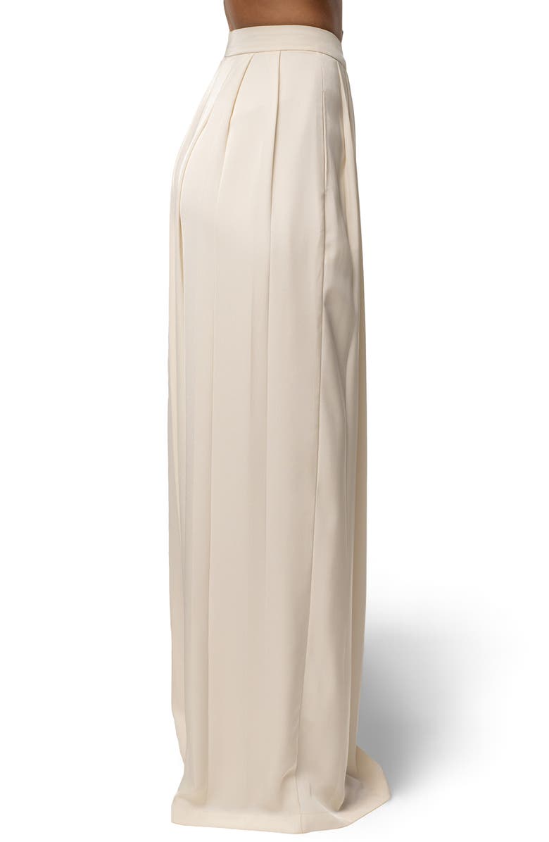 JLUXLABEL Clara Pleated Wide Leg Trousers, Alternate, color, Cream