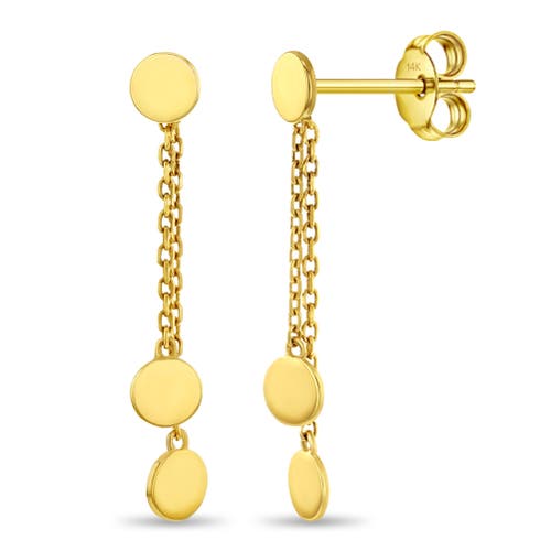 In Season Jewelry 14k Coin Dangle Girl Earrings in Gold at Nordstrom
