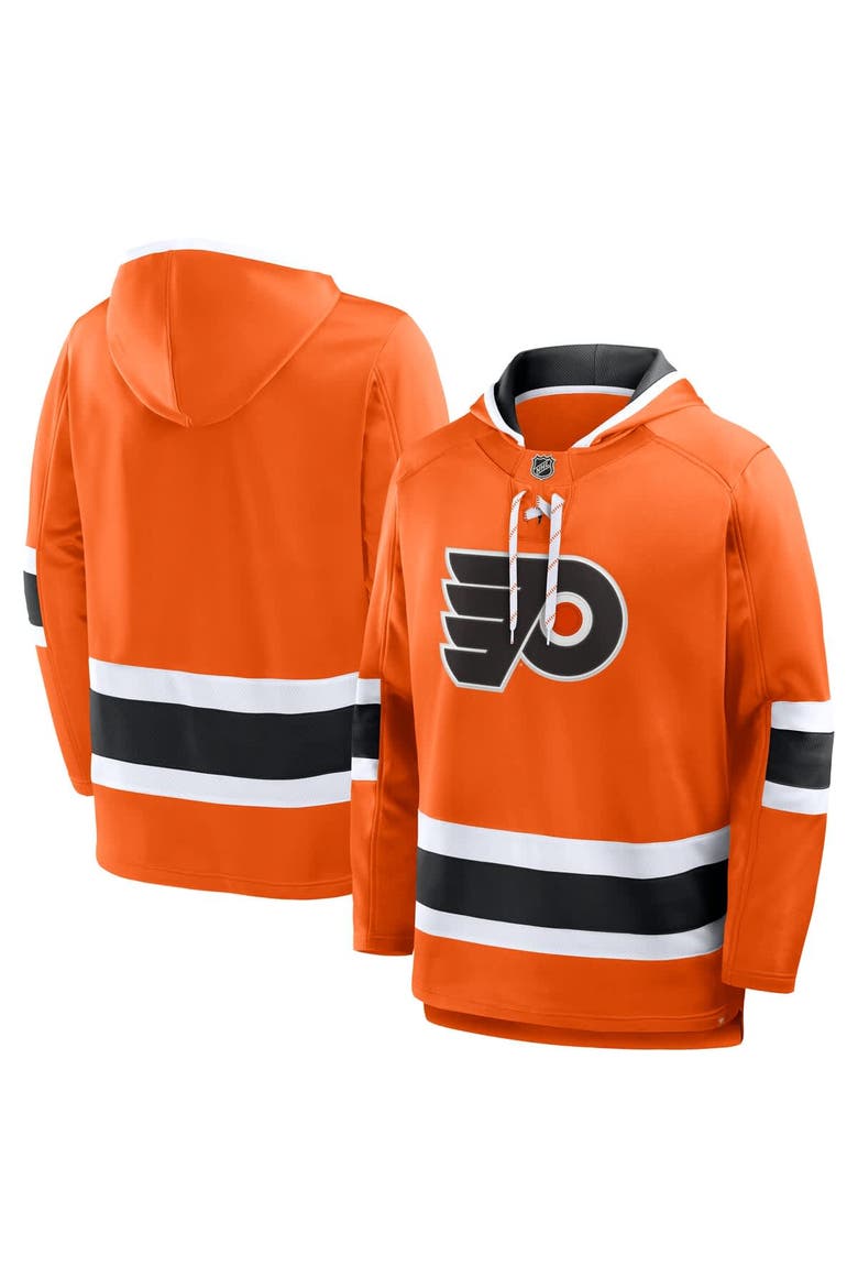 Men's Fanatics Orange Philadelphia Flyers Prime Time Fleece Hoodie, Main, color, Orange