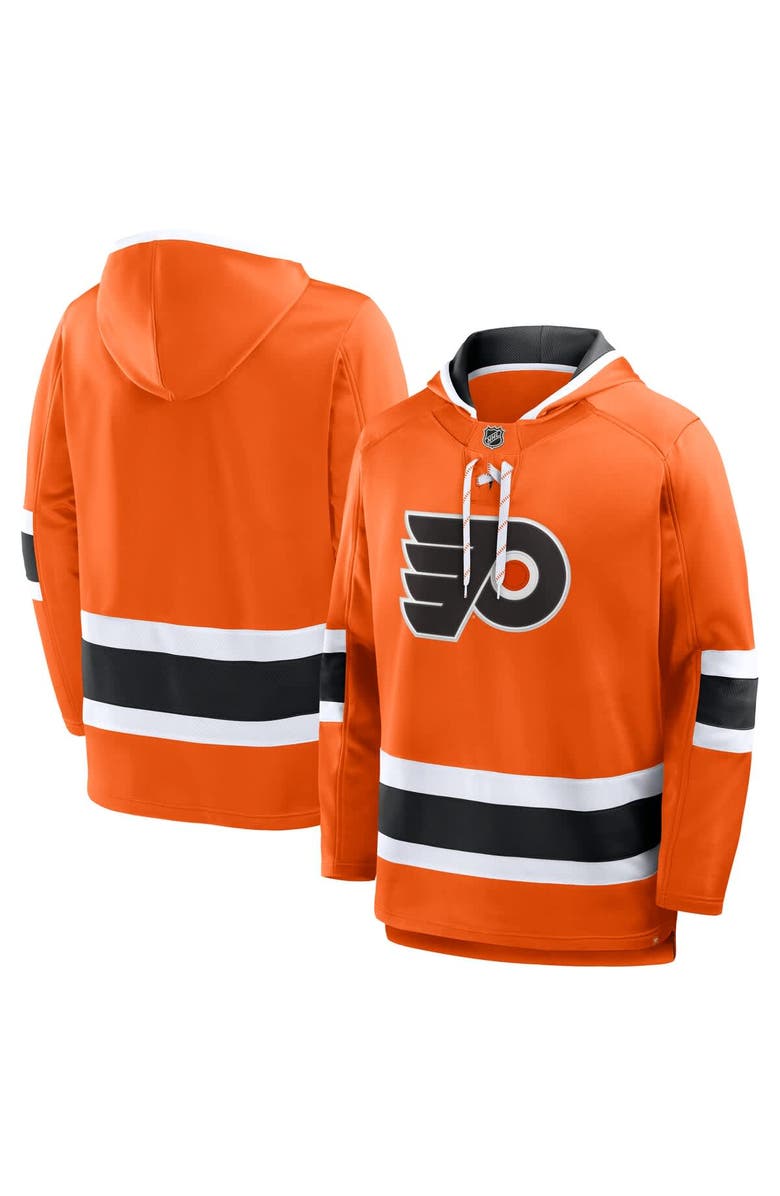 FANATICS Men
s Fanatics Orange Philadelphia Flyers Prime Time Fleece Hoodie, Main, color, Orange