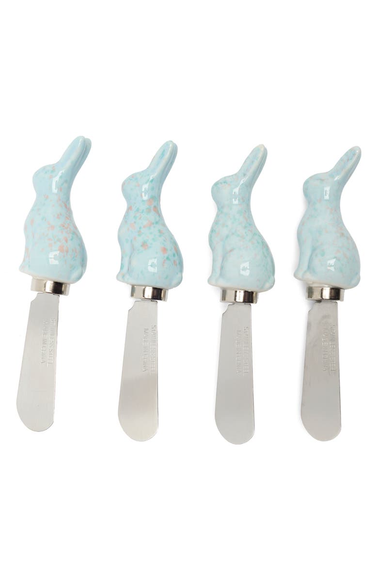 ONE HUNDRED 80 DEGREES 4-Piece Bunny Spreader Knife Set, Main, color, Blue