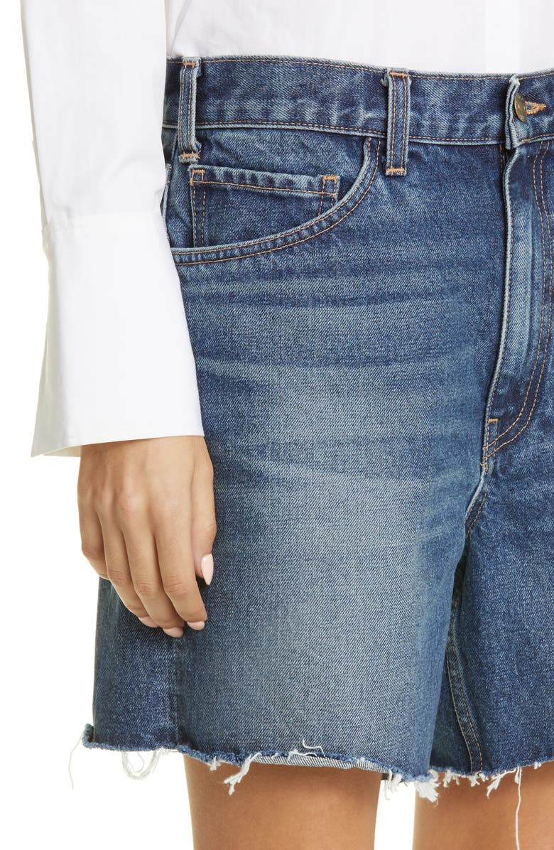 Nili Lotan Yoann High Waist Denim Shorts, Alternate, color, 