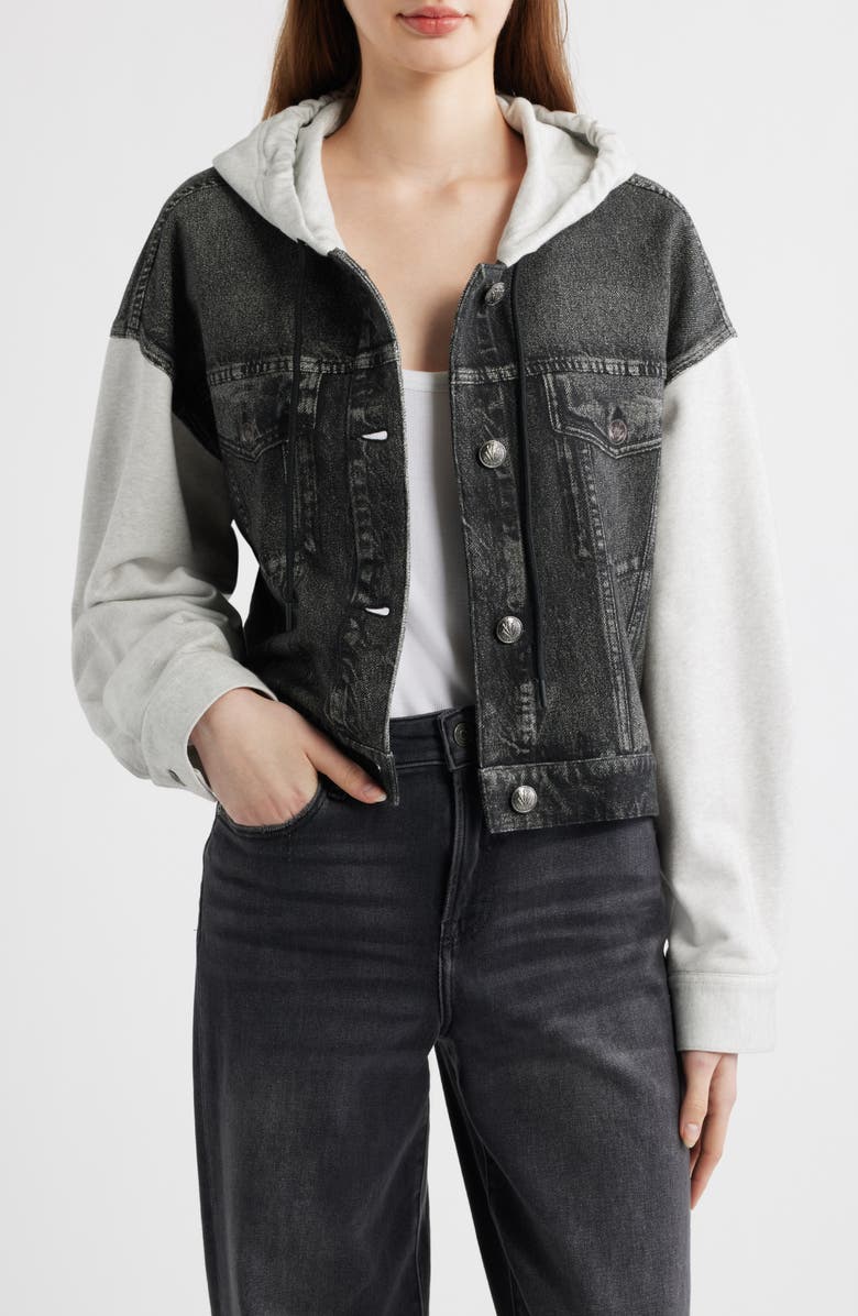 rag & bone rb Miramar Mixed Media Jacket, Main, color, Sport Black