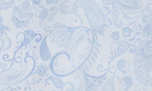 Emanuel Berg Modern Fit Paisley Floral Stretch Cotton Dress Shirt In Light Pastel Blue