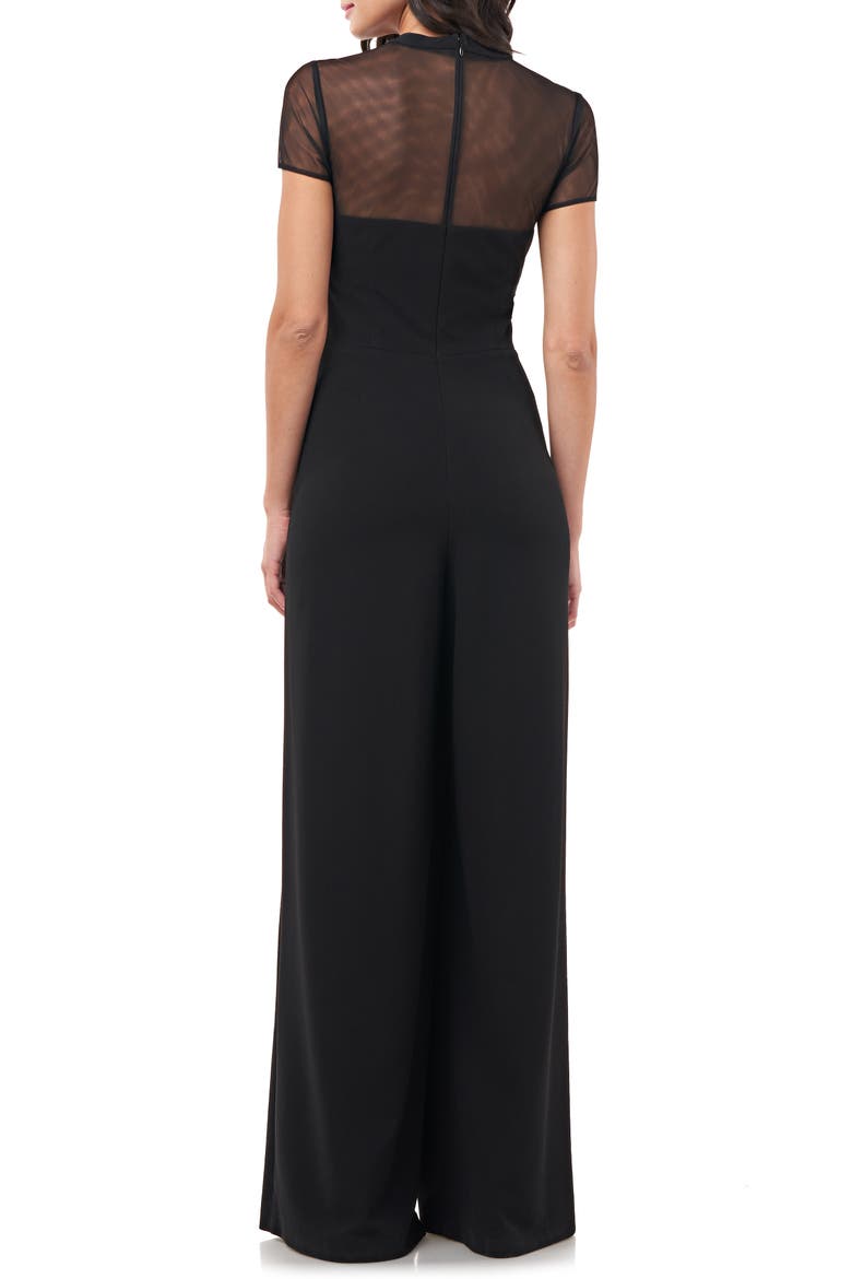 Stretch Crepe Jumpsuit, Alternate, color, BLACK