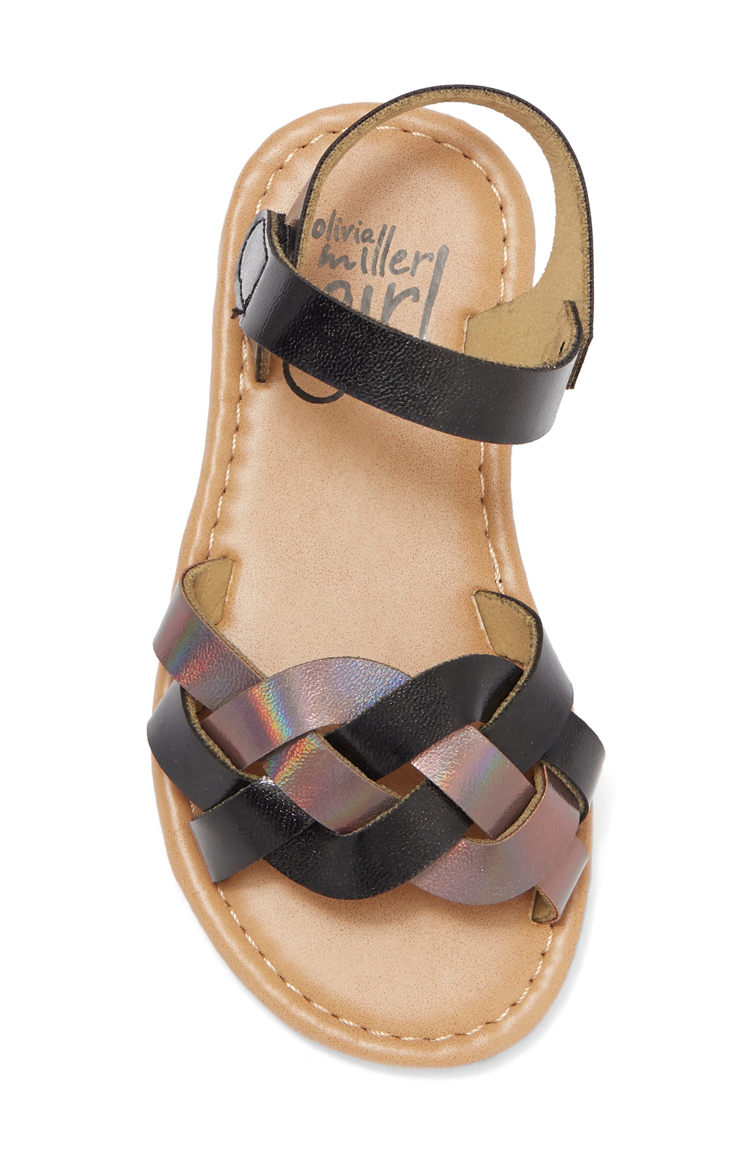 OLIVIA MILLER Kids' Braided Sandal, Alternate, color, Black