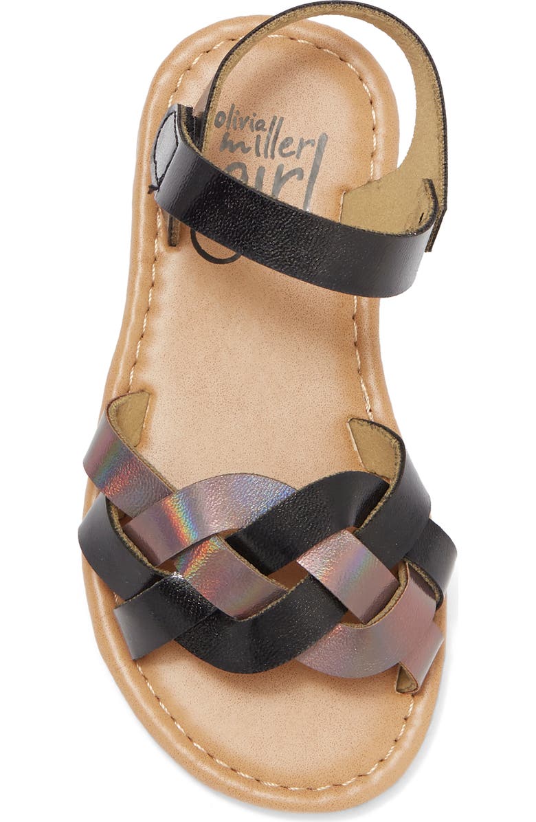 OLIVIA MILLER Kids' Braided Sandal, Alternate, color, Black