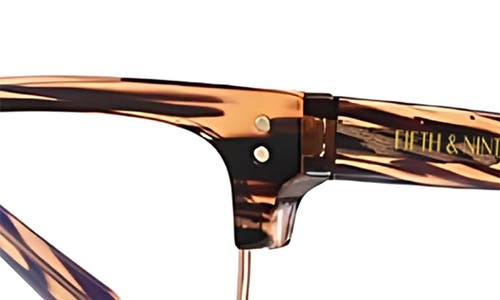 Fifth & Ninth Chaplin 55mm Square Blue Light Blocking Glasses In Torte/gold
