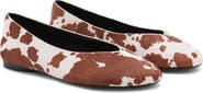 MANGO TEEN Genuine Calf Hair Ballet Flat