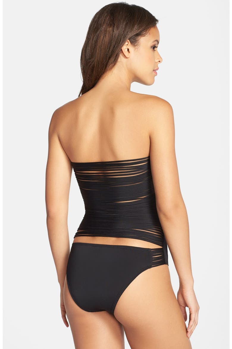 One-Piece String Back Swimsuit, Main, color, BLACK