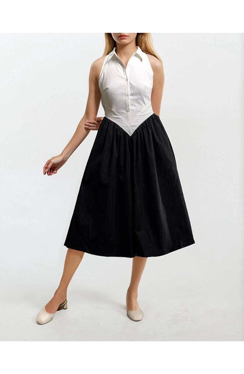 Elexiay Agoa Dress, Main, color, Snow