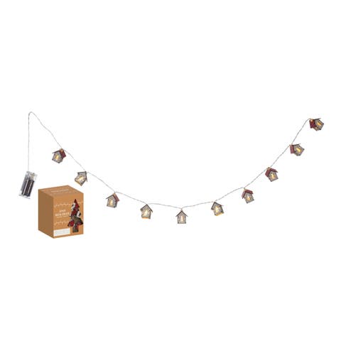 Multicolor Christmas Cottage House Boxed String Lights Decor