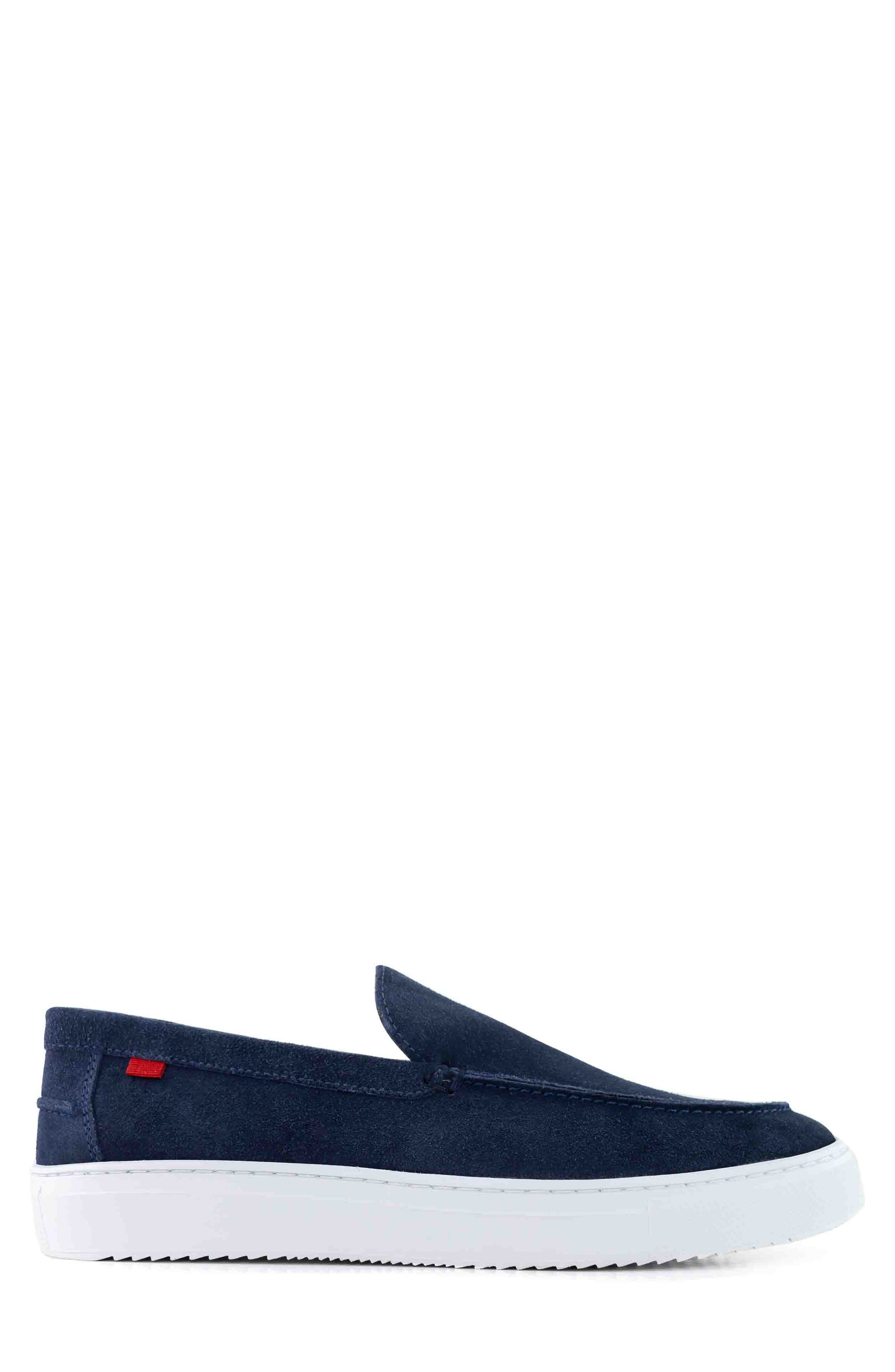 Marc Joseph New York Florence Moc Toe Loafer, Alternate, color, Navy Suede