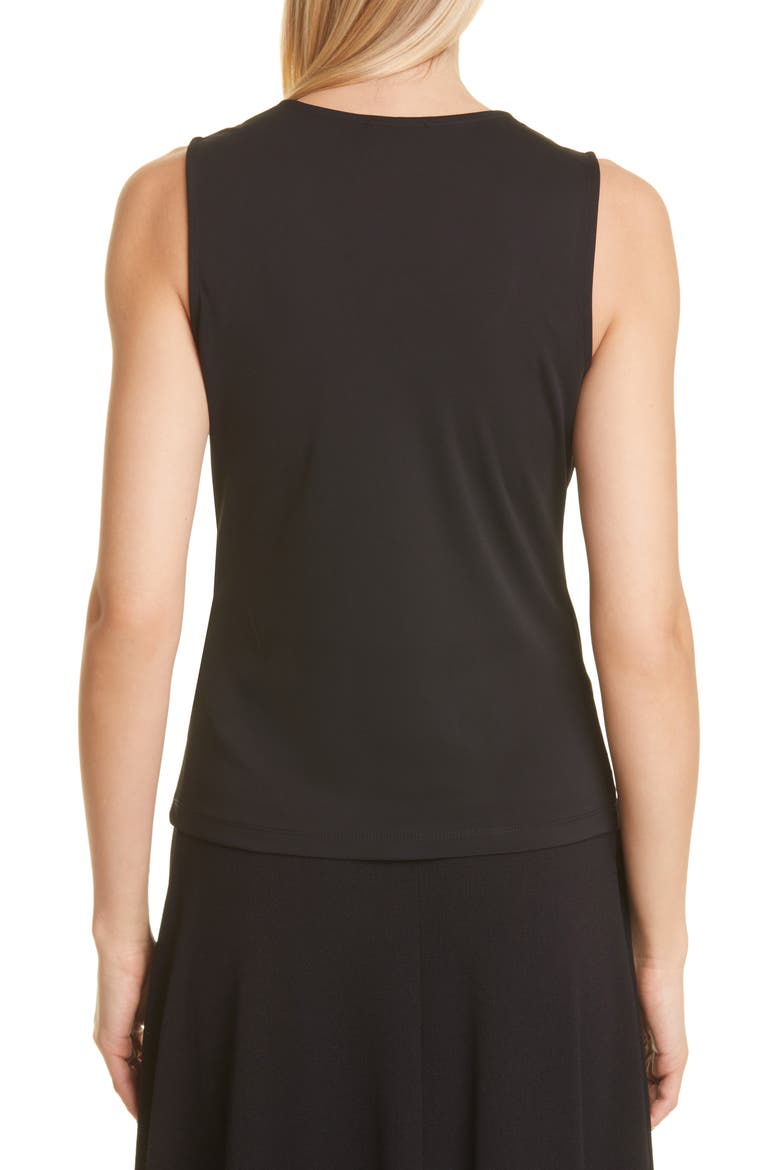 Crepe Sleeveless Wrap Top, Alternate, color, BLACK