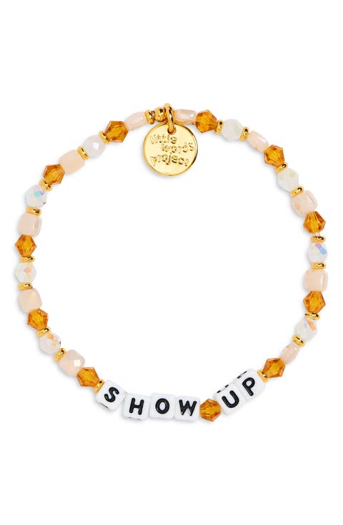 Show Up Latte Swirl Beaded Stretch Bracelet