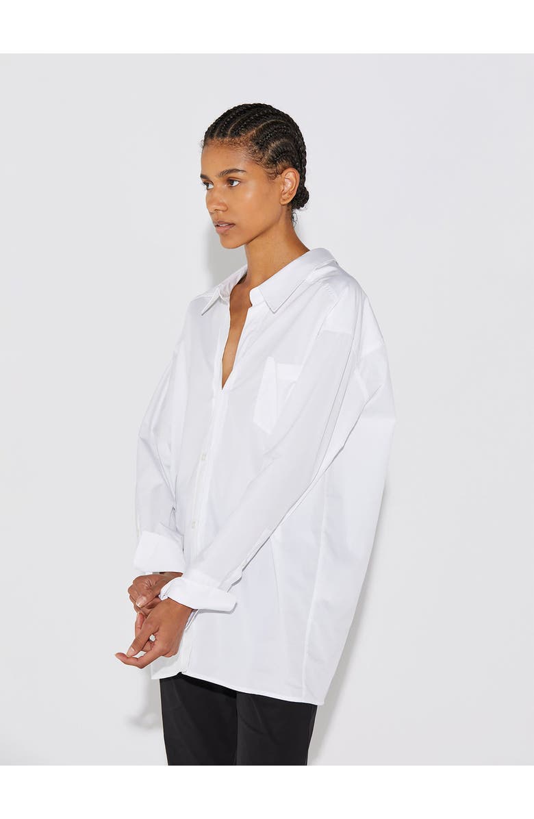 Callas Milano Petra Cotton Poplin Boyfriend Oversize Shirt, Alternate, color, White