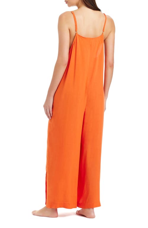Sanctuary Pleated Cover-up Overalls In Orange