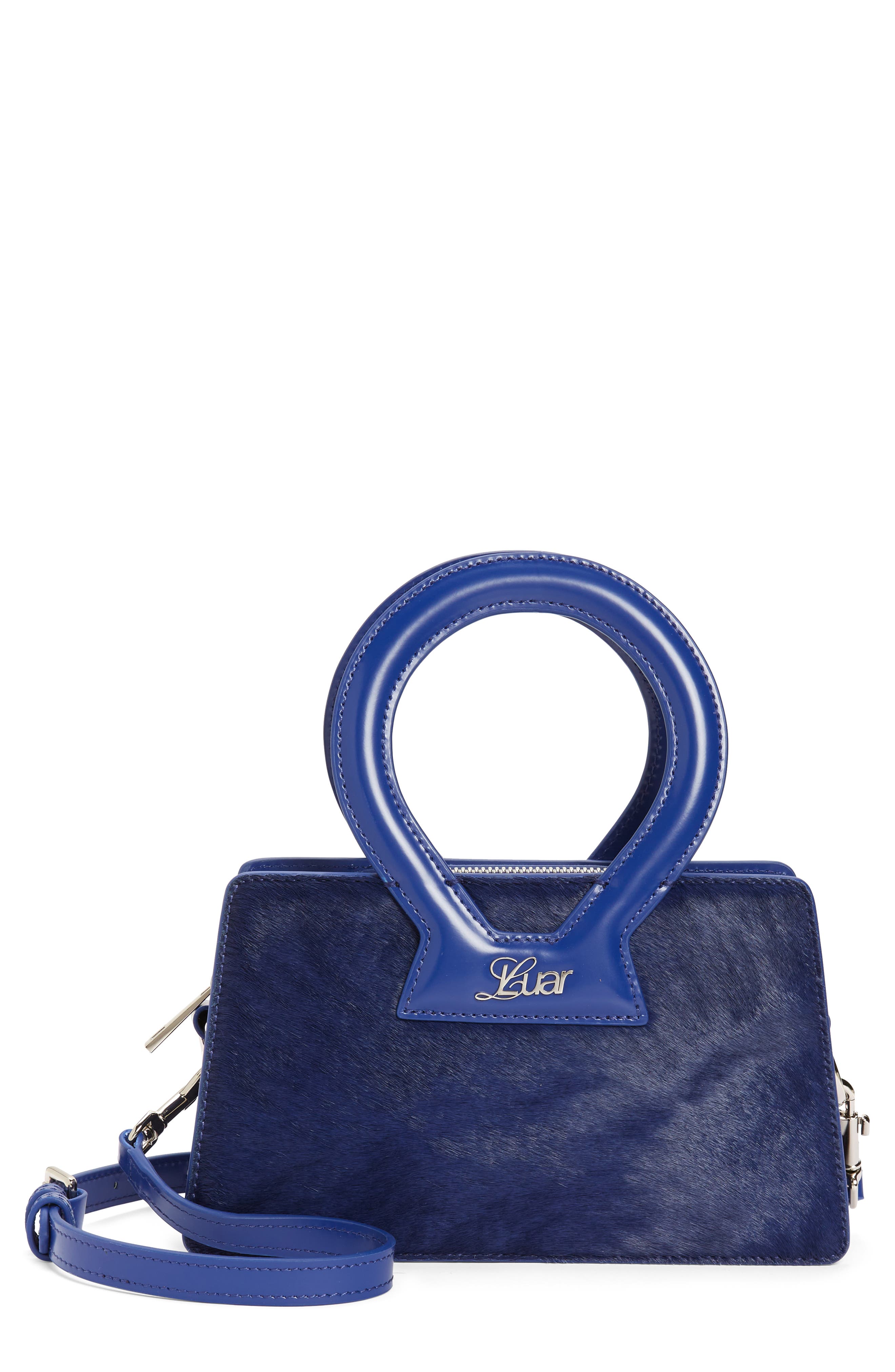 Luar Small Ana Genuine Calf Hair Top Handle Bag, Main, color, 