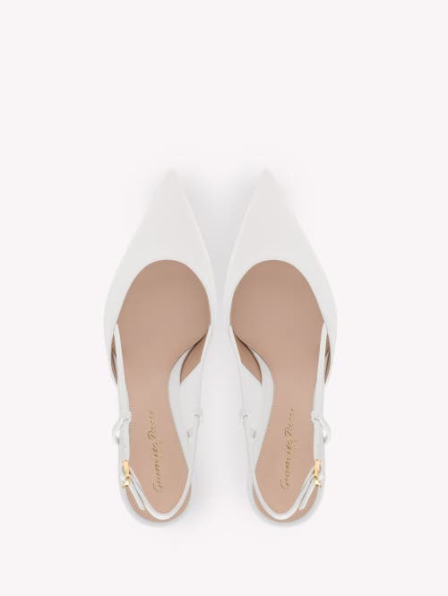 Gianvito Rossi Ascent 55 Slingback Pumps In White