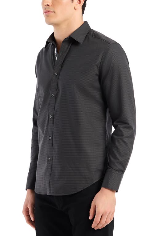 Robert Graham Kenmare Long Sleeve Stretch Cotton Button-up Shirt In Gray