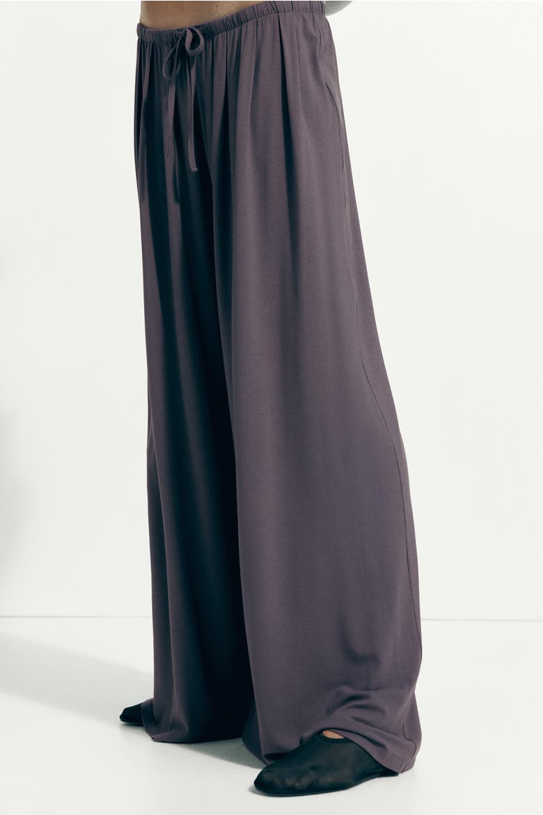 Jersey Drawstring Trousers, Alternate, color, Dusty purple