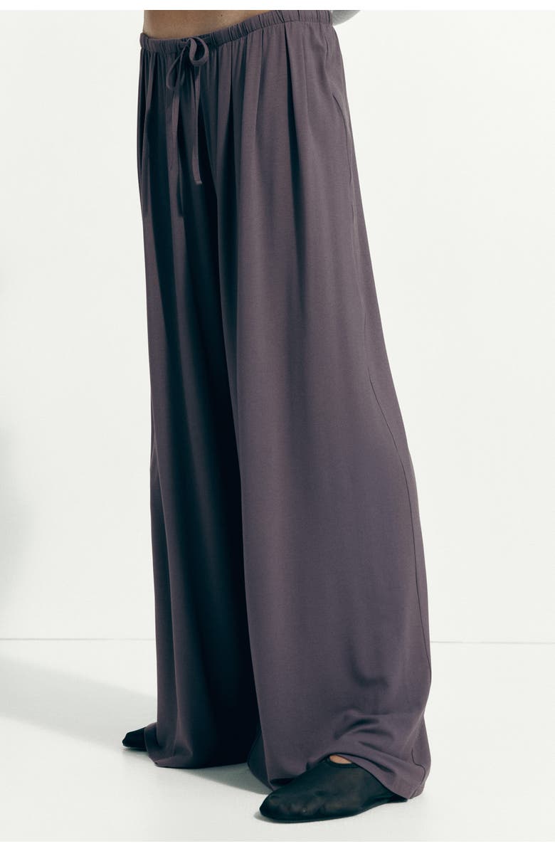 H&M Jersey Drawstring Trousers, Alternate, color, Dusty Purple