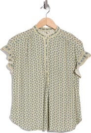 MAX STUDIO Flutter Sleeve Top
