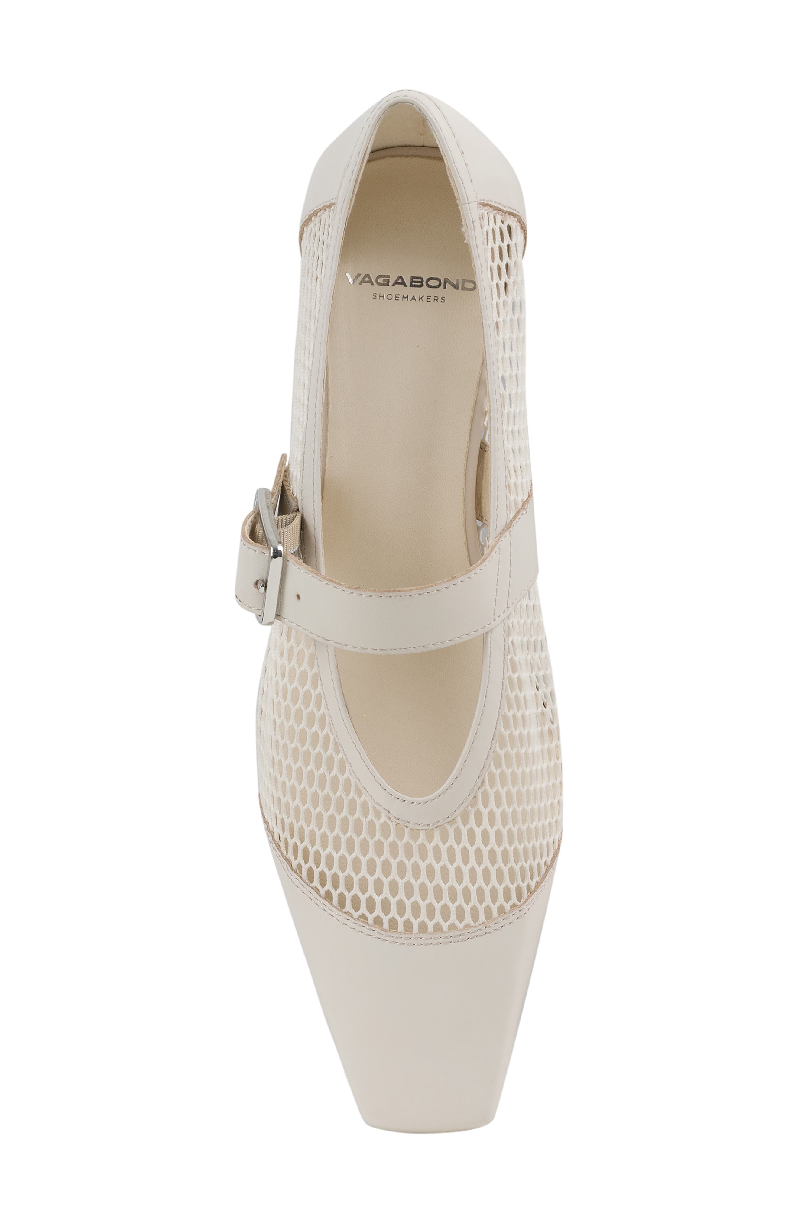 Vagabond Shoemakers Wioletta Mesh Mary Jane Flat, Alternate, color, Off White