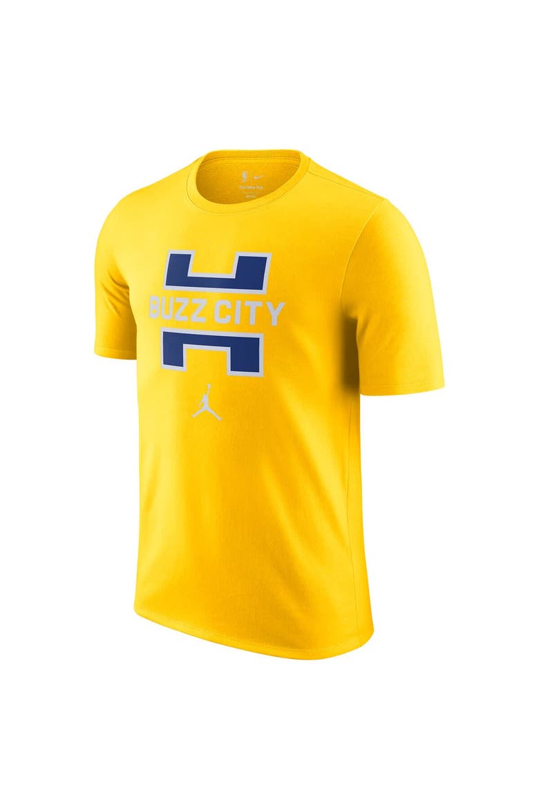 Men's Jordan Brand  Yellow Charlotte Hornets 2025/26 City Edition Remix Essential Logo T-Shirt, Alternate, color, Yellow