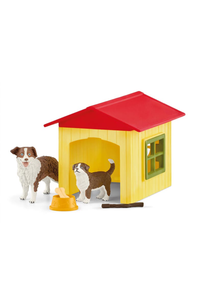 Schleich Farm World Friendly Dog House, 6 Piece Playset, Multicolor, Kids Ages 3+, Main, color, Multicolored