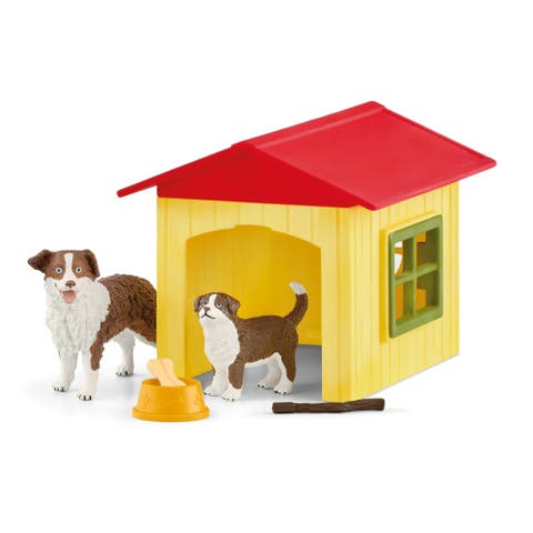 Farm World Friendly Dog House, 6 Piece Playset, Multicolor, Kids Ages 3+