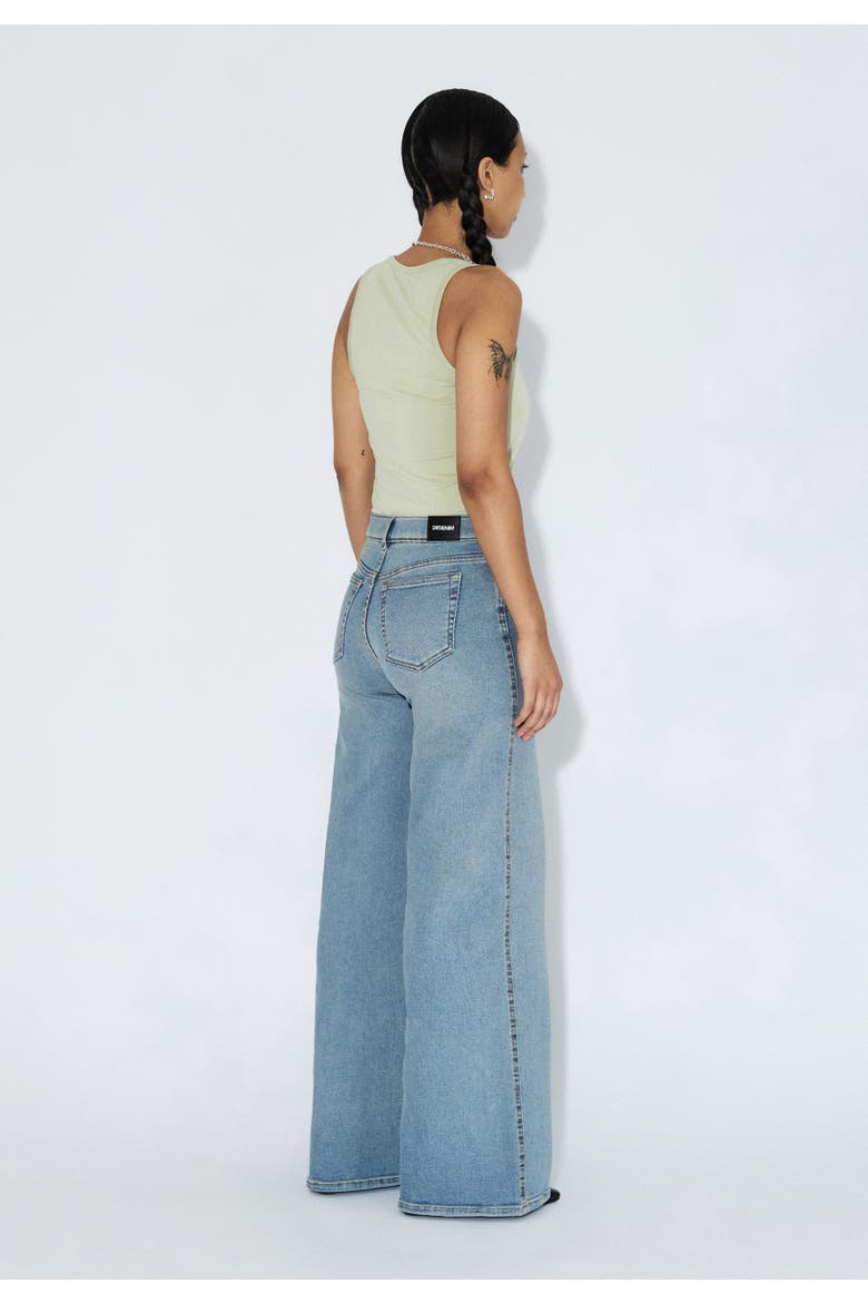 Zila Mid Wide Jeans, Alternate, color, Cape Light Vintage