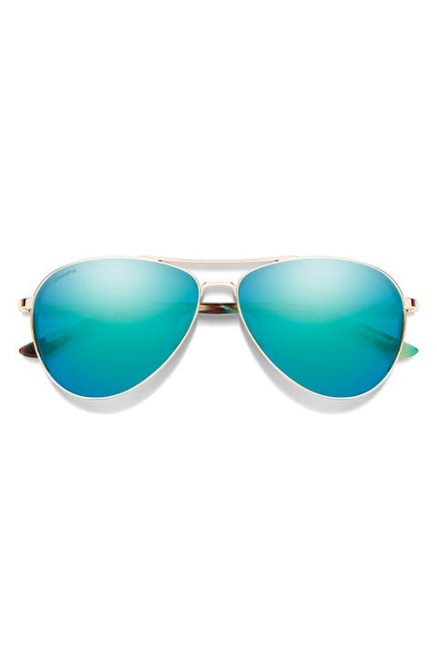 Langley II 61mm ChromaPop™ Polarized Aviator Sunglasses