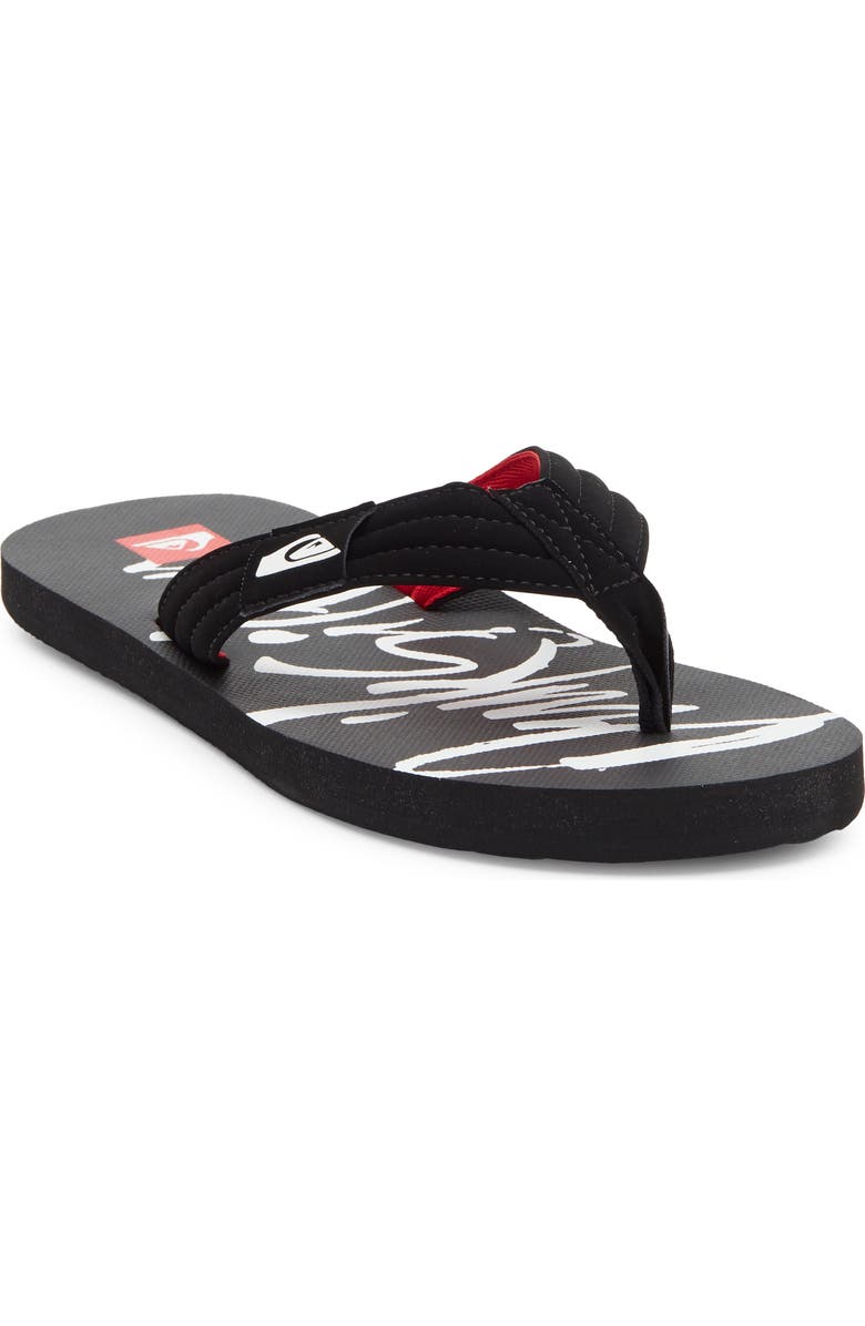 Quiksilver Dune Flip Flop, Main, color, Black/ Red