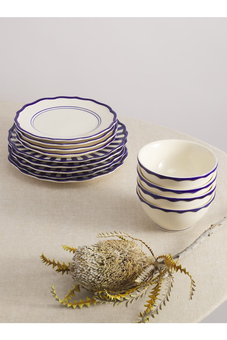 Mix and Match 12 Piece Set with Cereal Bowl, Main, color, Striped/Solid/Solid