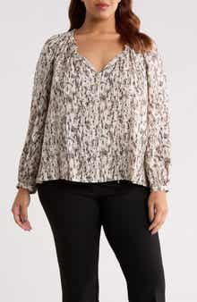 Gathered Tie Neck Top
