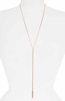 Nordstrom Halogen® Faceted Snake Chain Y-Necklace
