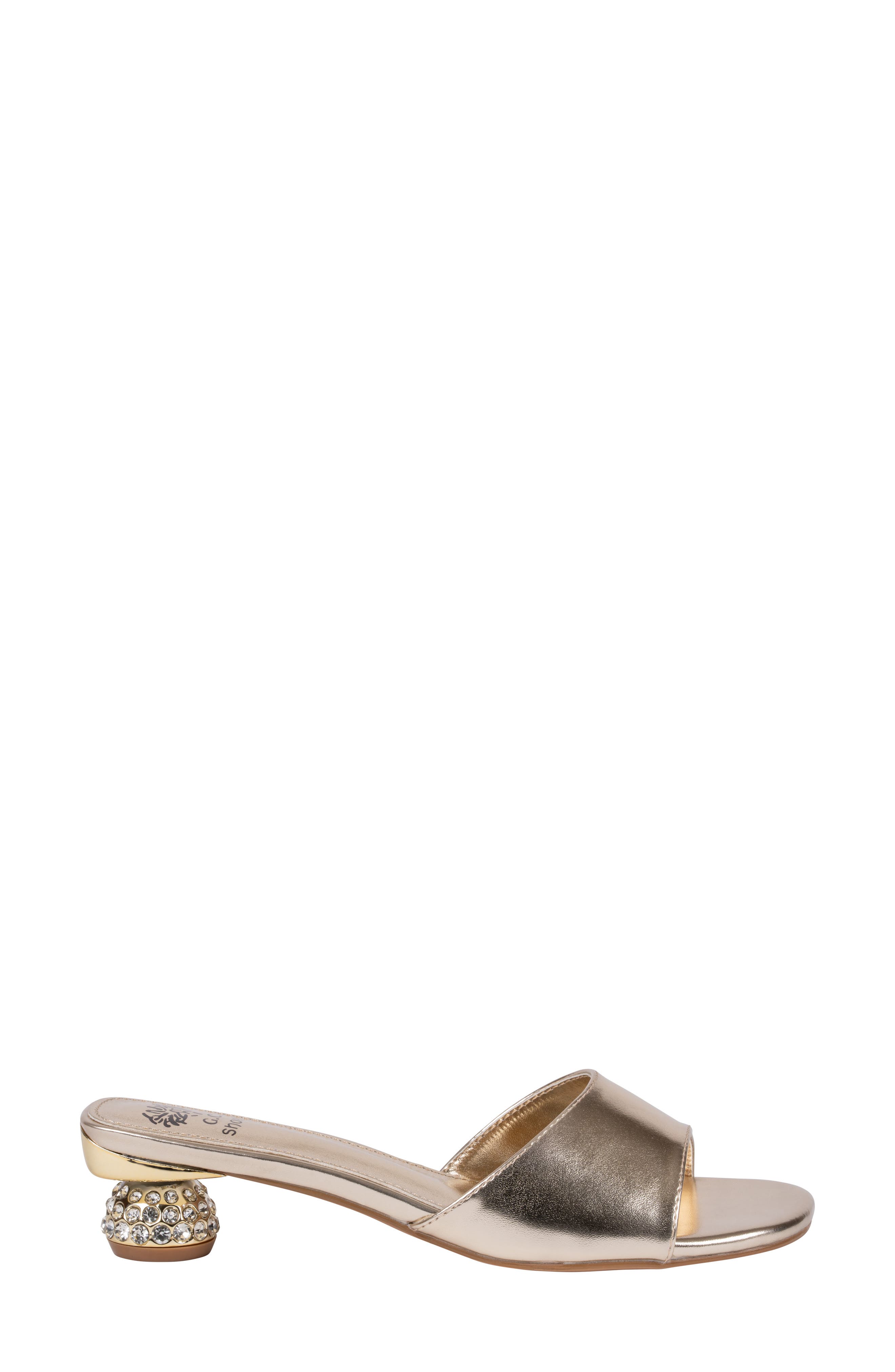 Noho Crystal Embellished Heel Slide Sandal, Alternate, color, GOLD