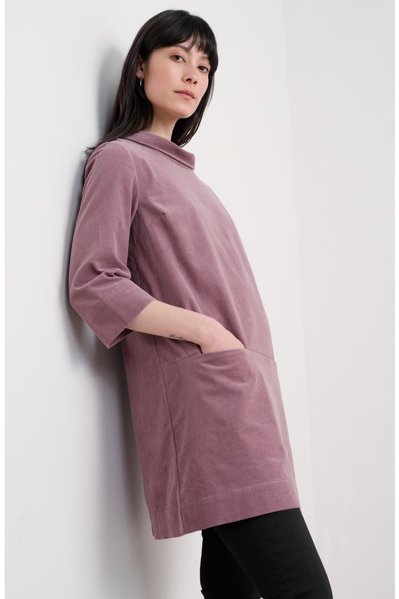 Sail by the Stars Organic Cotton Corduroy Tunic, Alternate, color, ELDERBERRY