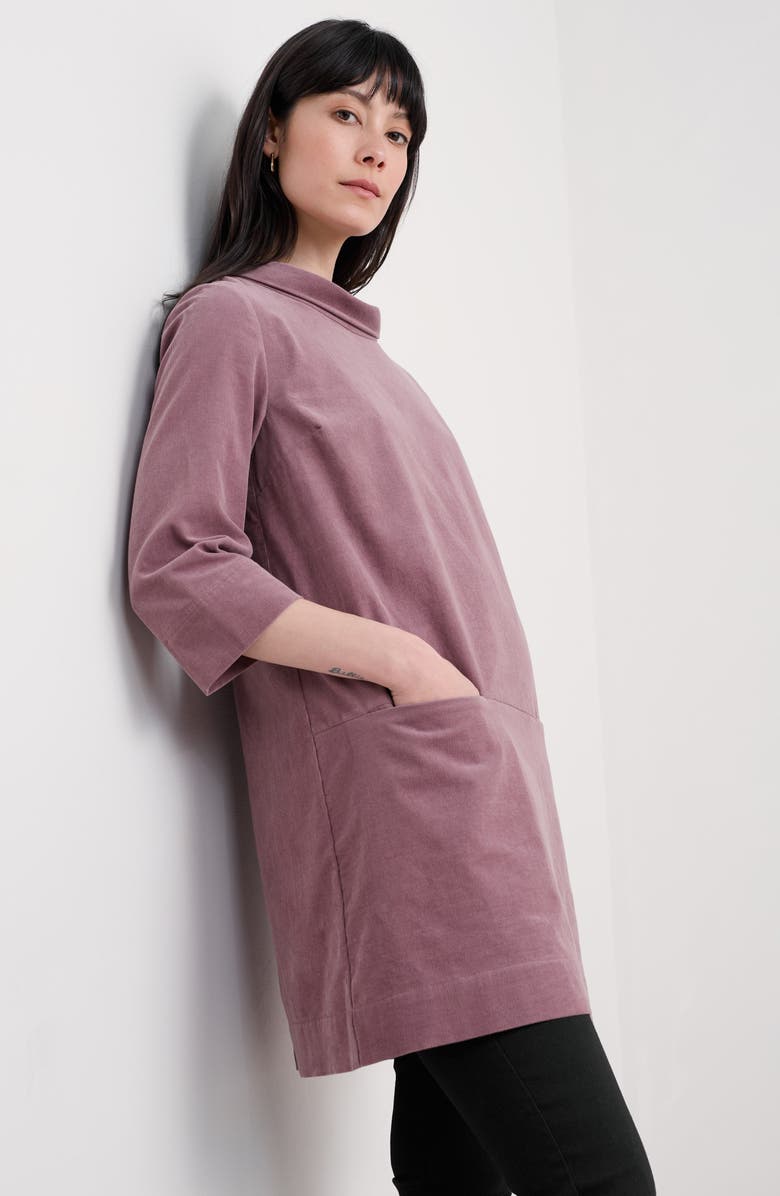 Seasalt Cornwall Sail by the Stars Organic Cotton Corduroy Tunic, Alternate, color, Elderberry