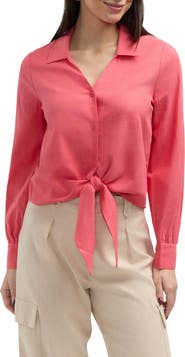 Ellen Tracy Tie Front Shirt
