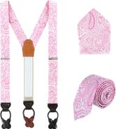 Trafalgar Sobee Paisley Brace Necktie & Pocket Square