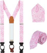 Trafalgar Sobee Paisley Brace Necktie & Pocket Square
