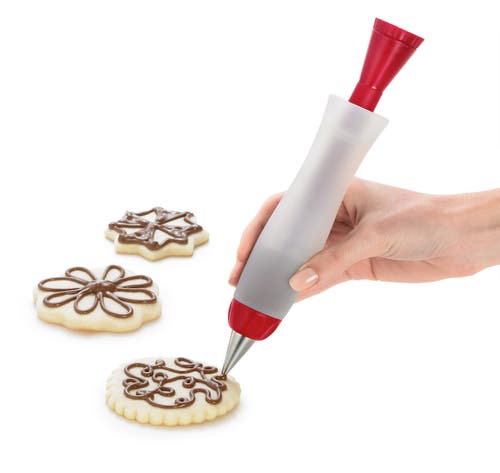Cuisipro Deluxe Decorating Pen Cookie And Cupcake Baking Food Frosting Pen In Red