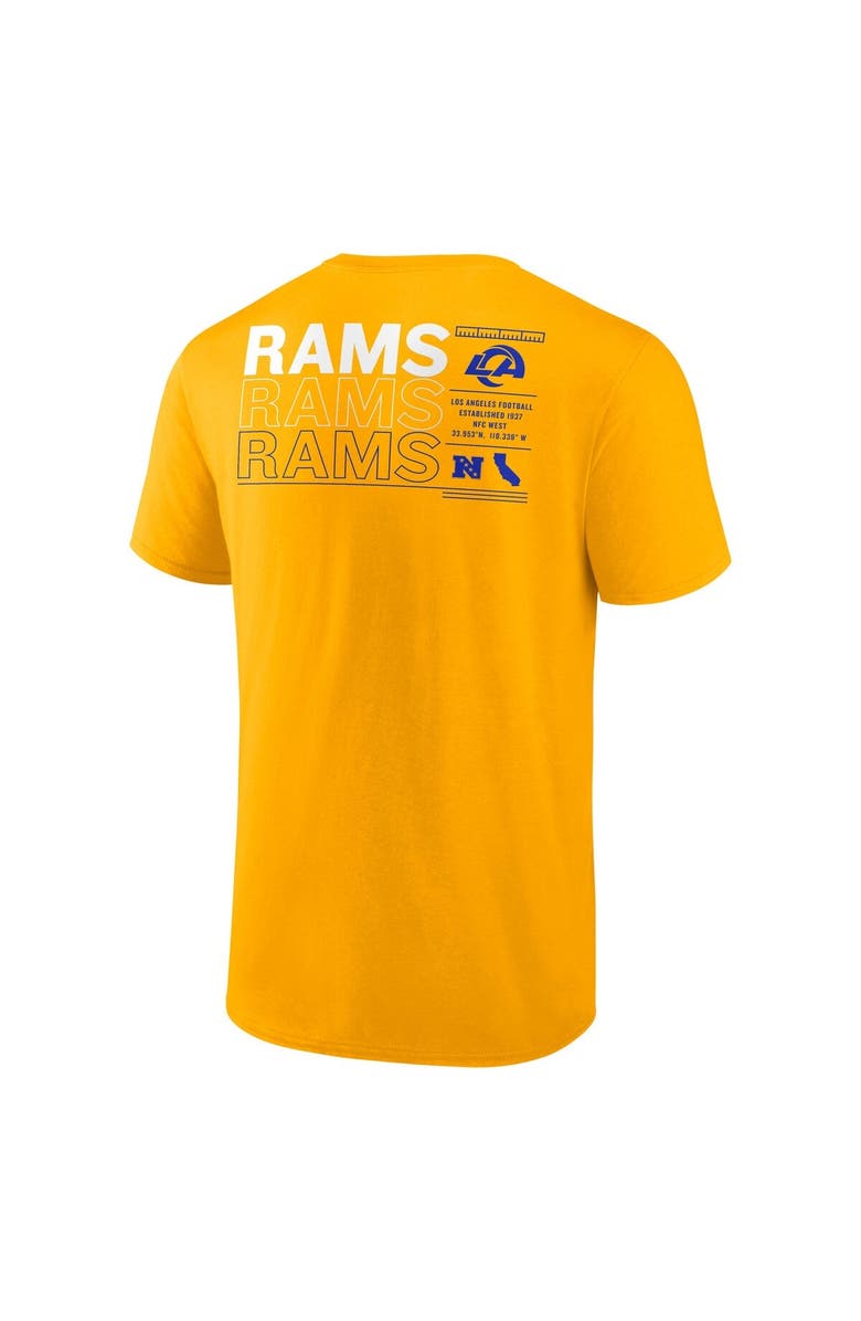 FANATICS Men's Fanatics Gold Los Angeles Rams Repeat Stats T-Shirt, Alternate, color, Gold