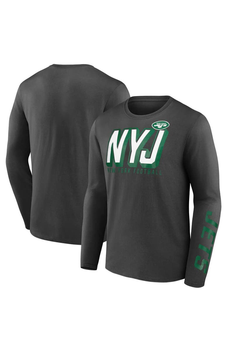 FANATICS Men's Fanatics  Black New York Jets Long Sleeve T-Shirt, Main, color, Black