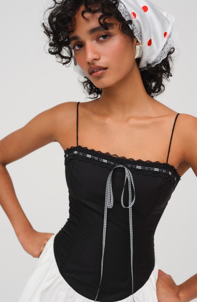 For Love & Lemons Anabella Mixed Media Minidress, Alternate, color, 