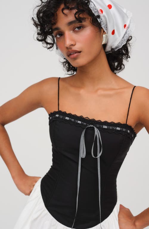 For Love & Lemons Anabella Mixed Media Minidress In Multi
