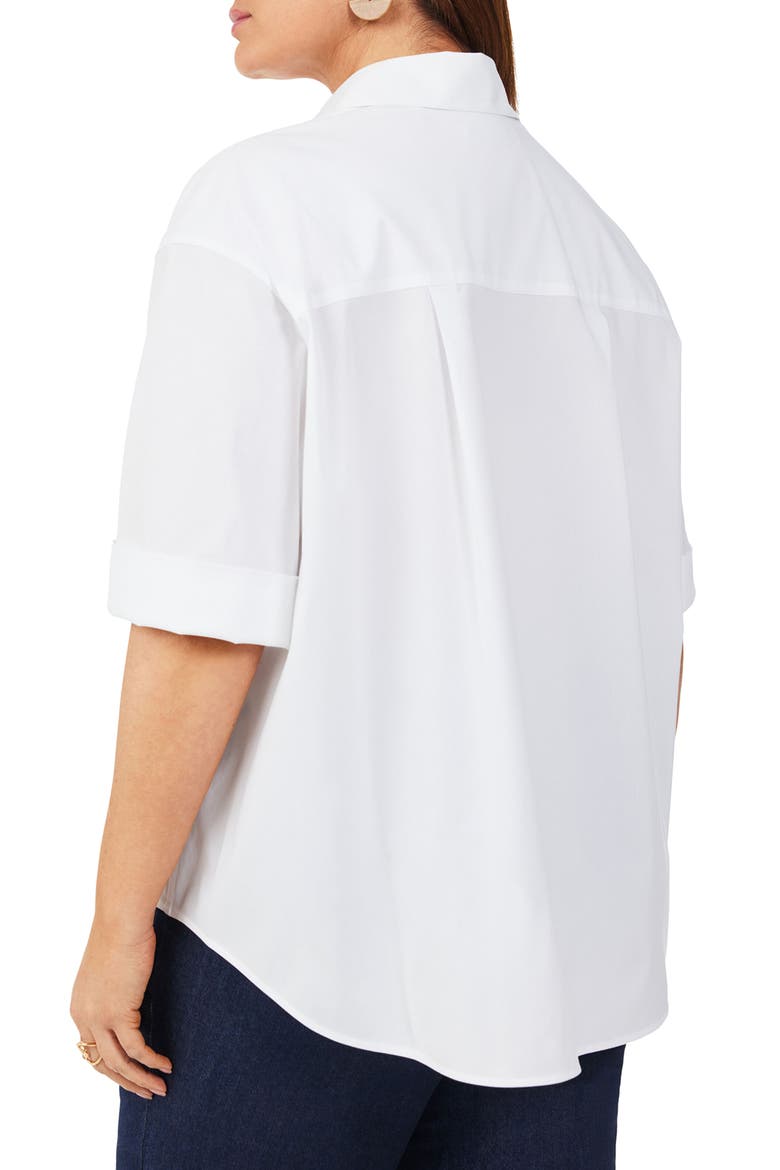 Joanna Stretch Cotton Blend Shirt, Alternate, color, WHITE